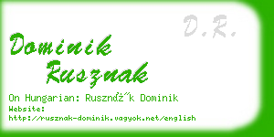 dominik rusznak business card